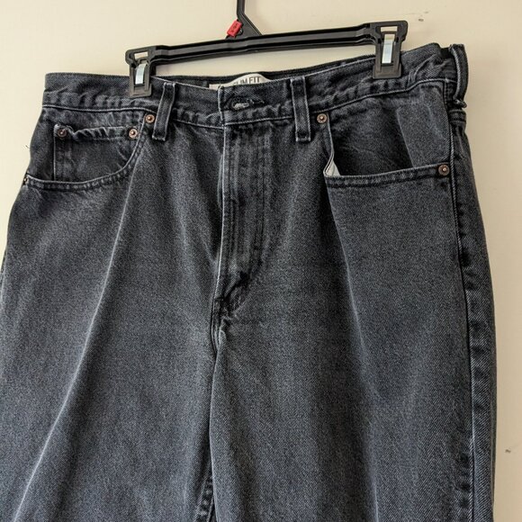 Black Levi's Slim Fit Straight Leg Jeans - Picture 3 of 4